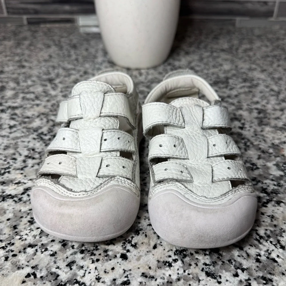 Fashion Girls Toddler White Summer Sandals Size 11.5